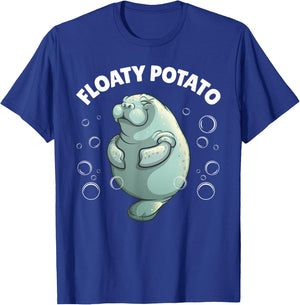 Cute Manatee Design Women Kids Sea Cow Manatee Lover T-Shirt - T-Shirt | Royal