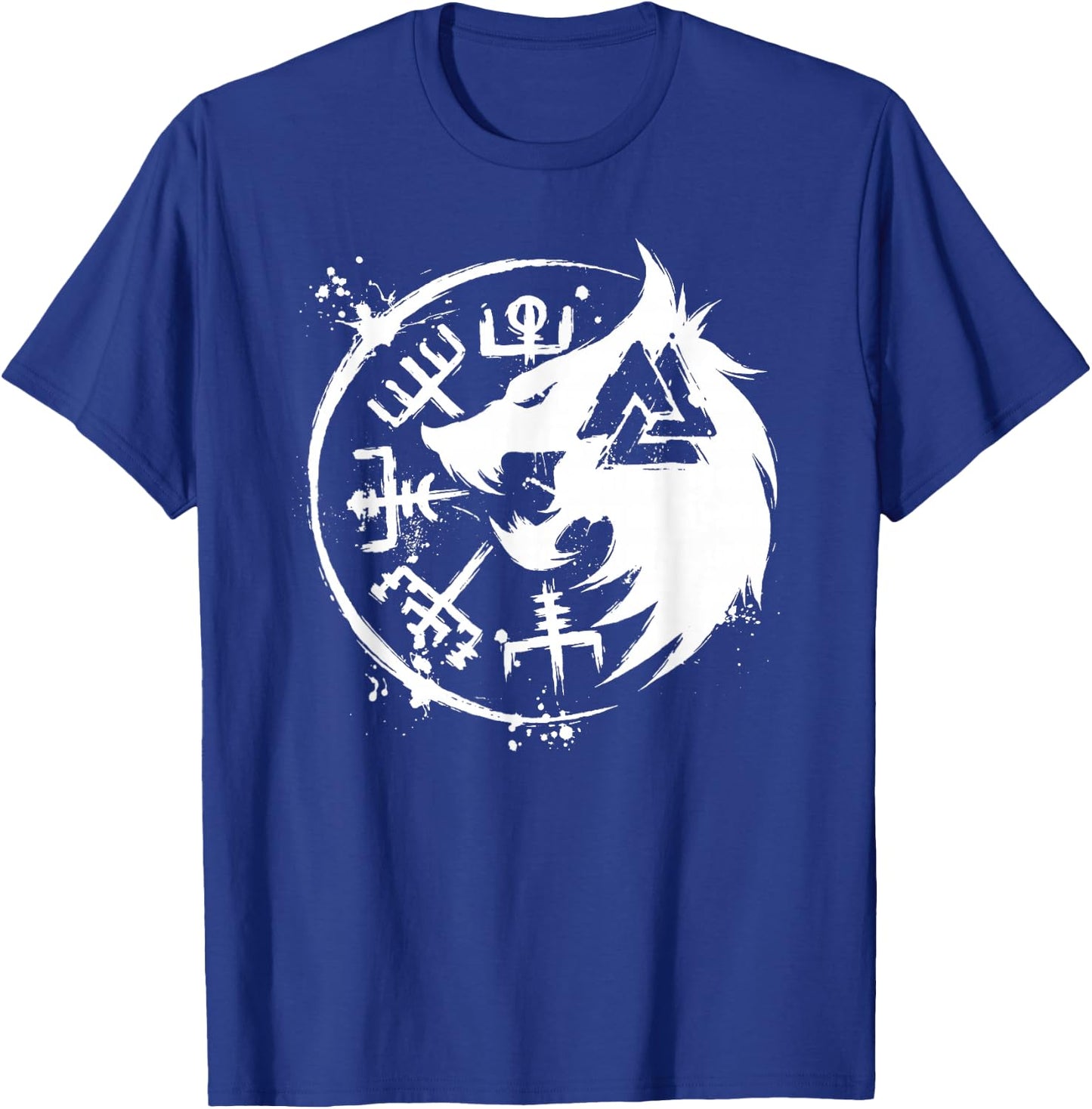 Fenrir Wolf Fenris-Wolf - Viking Vegvisir Valknut T-Shirt - T-Shirt | Royal