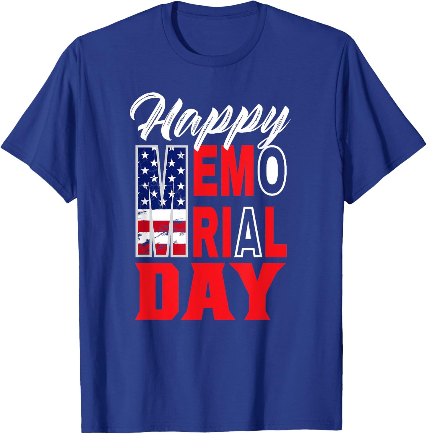 Happy Memorial Day Veteran Military Combat Remembrance T-Shirt - T-Shirt | Royal