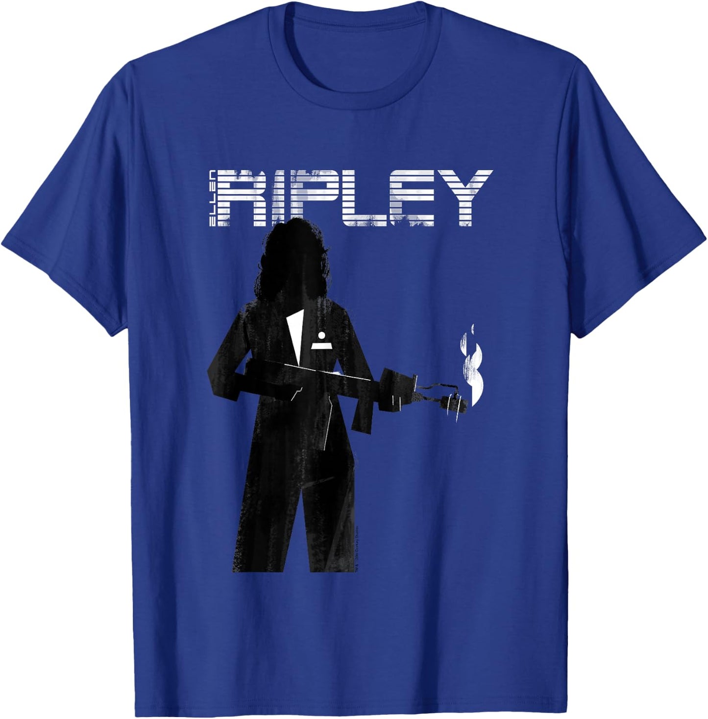 Aliens Iconic Strong Ellen Ripley Retro Silhouette Portrait T-Shirt - T-Shirt | Royal