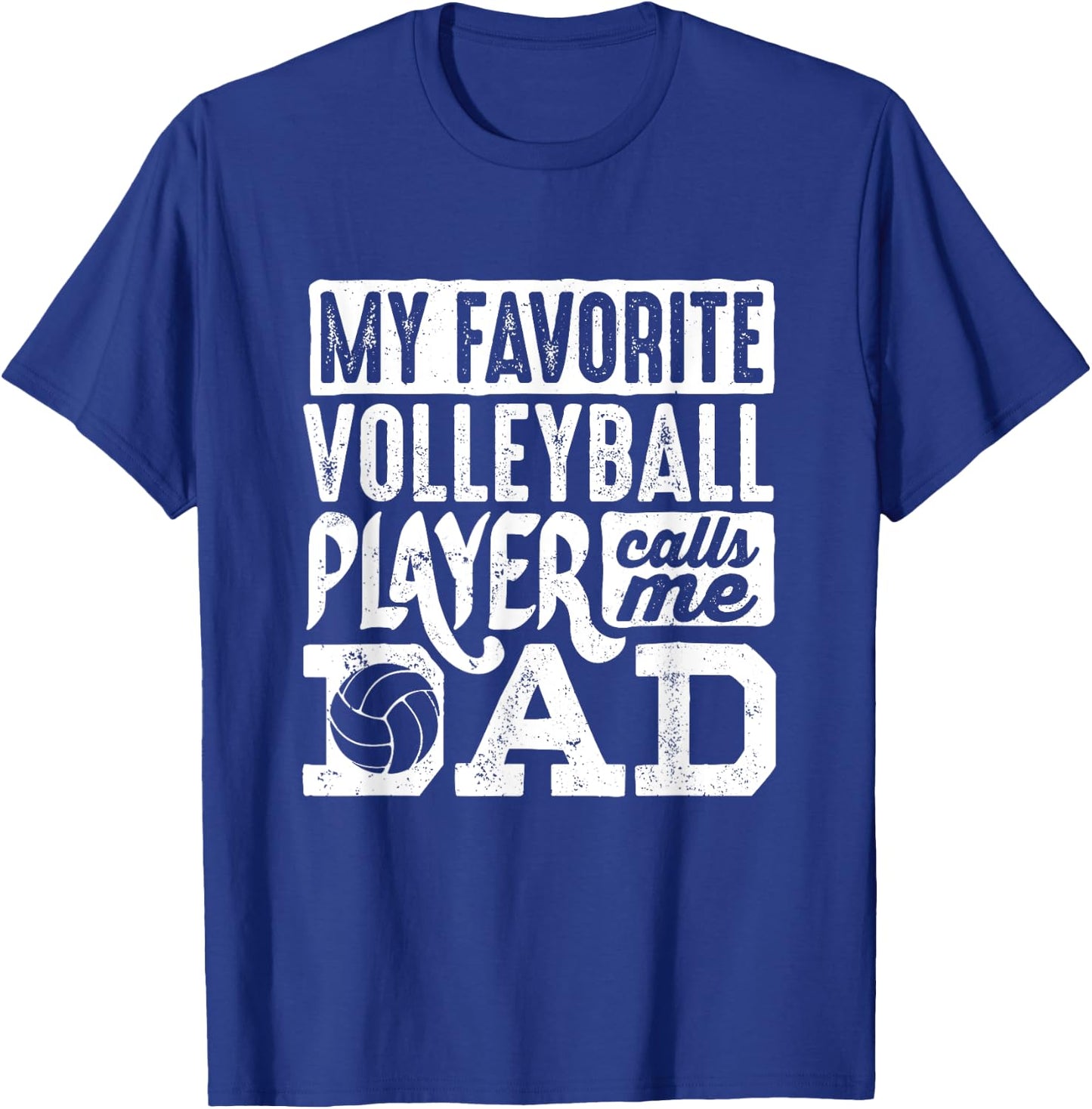 Volleyball Dad Shirt Men Volleyball Lover Volleyball Player T-Shirt - T-Shirt | Royal