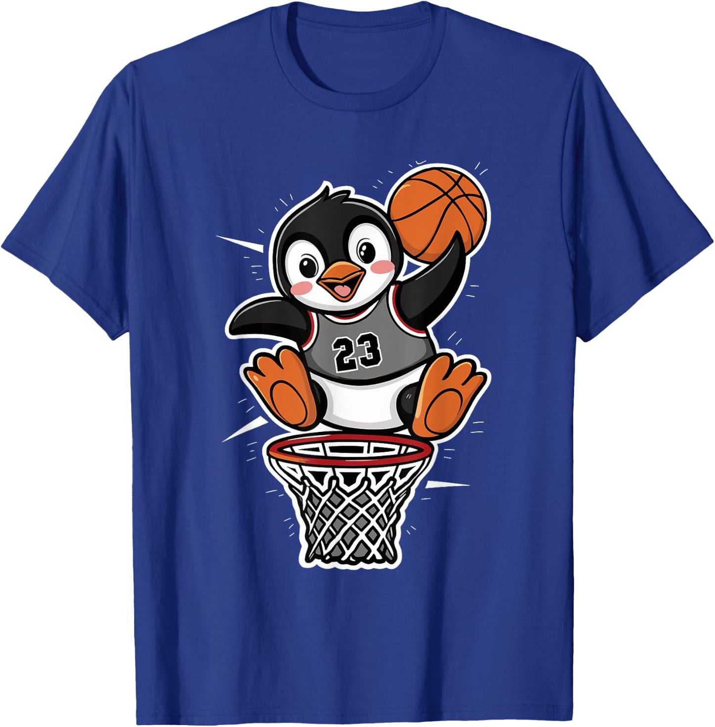Penguin Basketball T-Shirt - T-Shirt | Royal