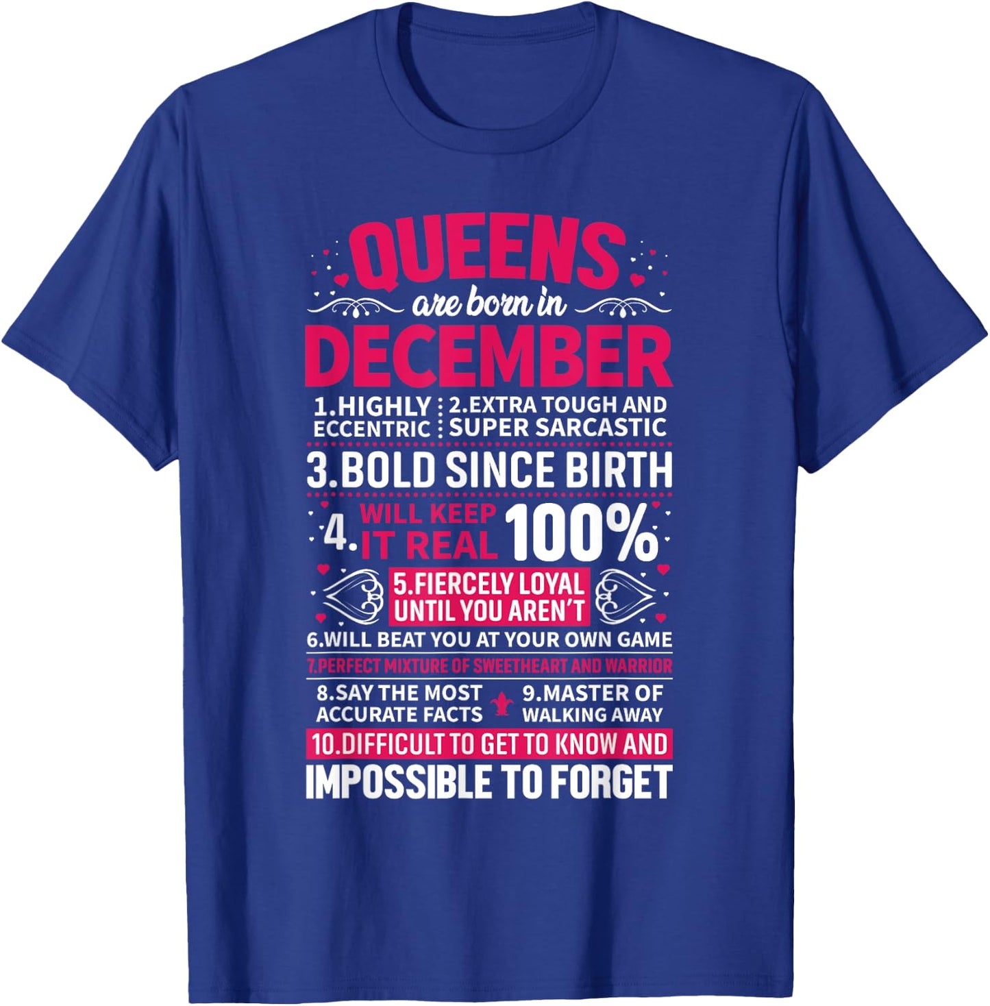 Queens Are Born in December T-Shirt - T-Shirt | Royal