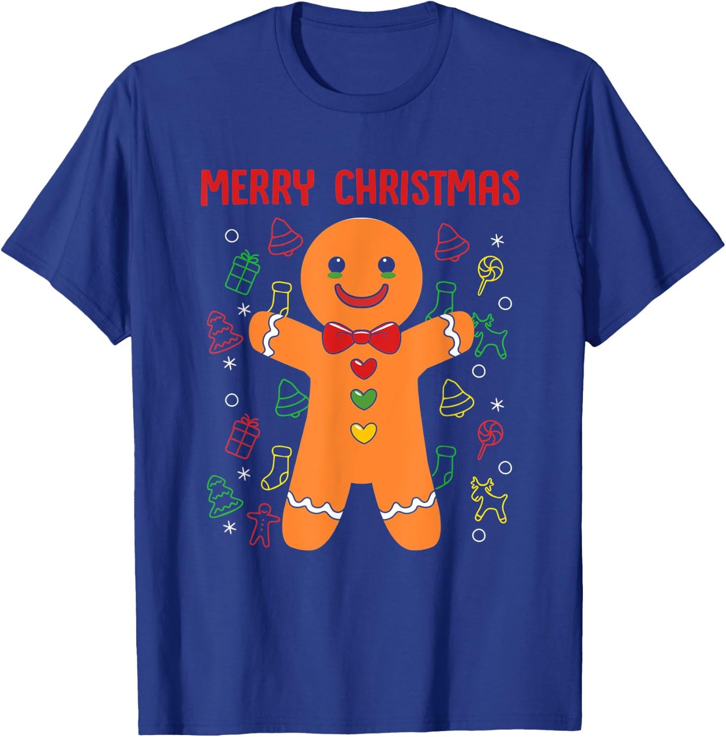 Gingerbread Merry Christmas T-Shirt - T-Shirt | Royal