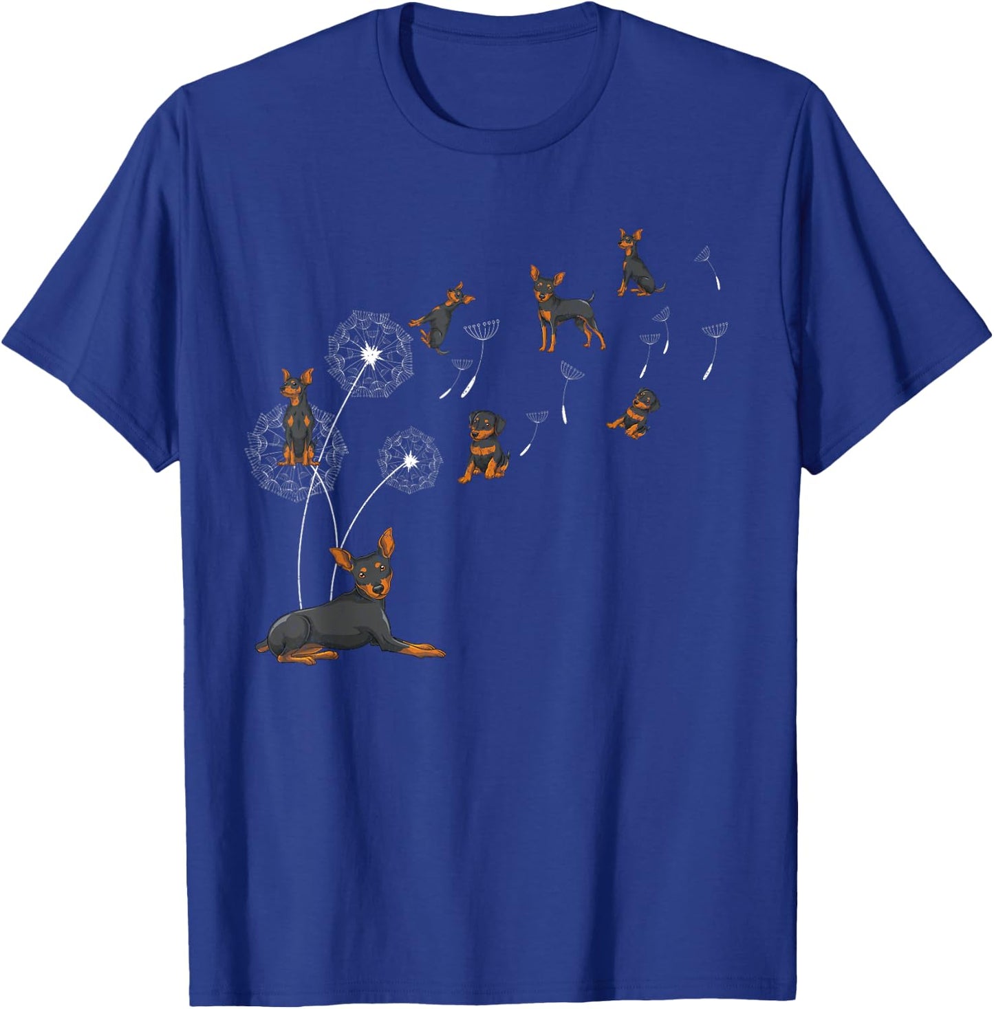 Dandelion Miniature Pinscher Min Pin Dog Lover Min Pinscher T-Shirt - T-Shirt | Royal