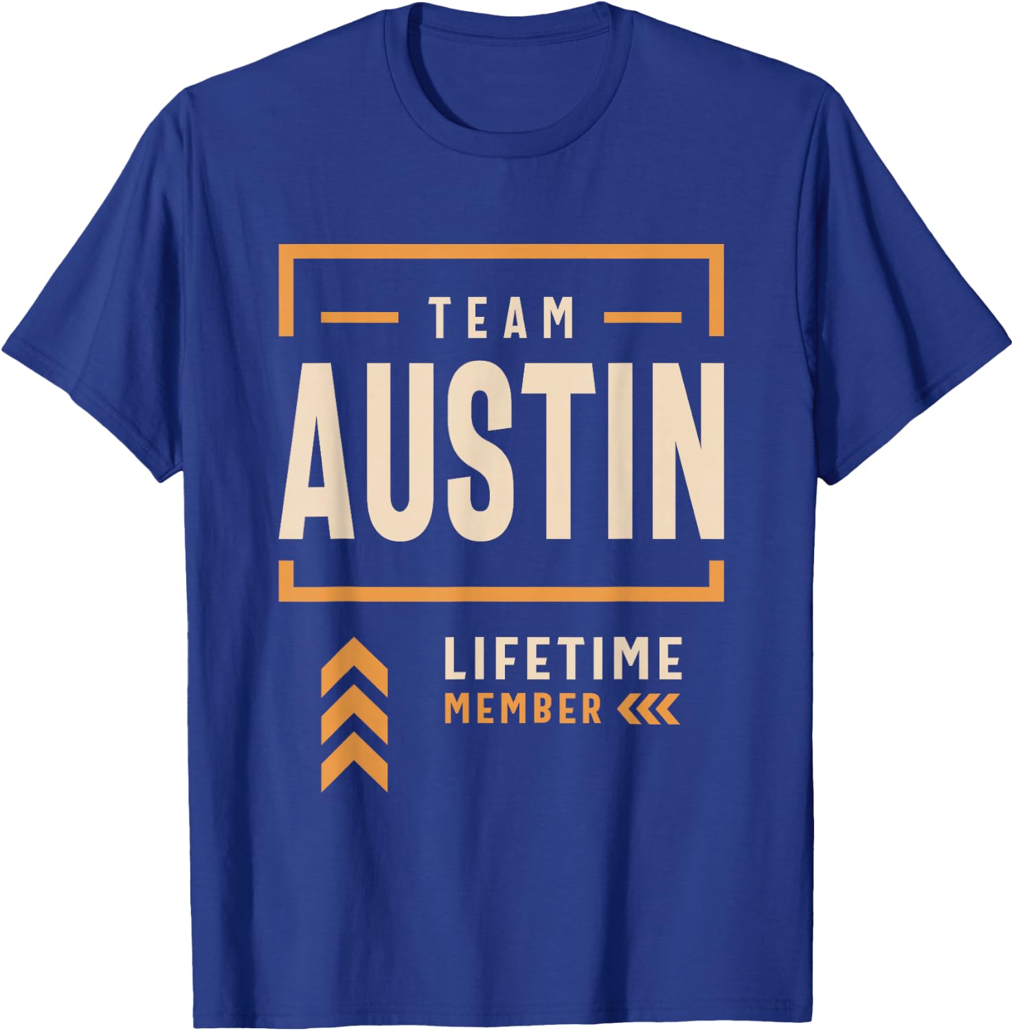 Austin Personalized Name Apparel Cld Adult Austin Black Small Classic Fit Short Sleeve Cotton Blend Team Austin Lifetime Member Man Myth Legend T-Shirt - T-Shirt | Royal