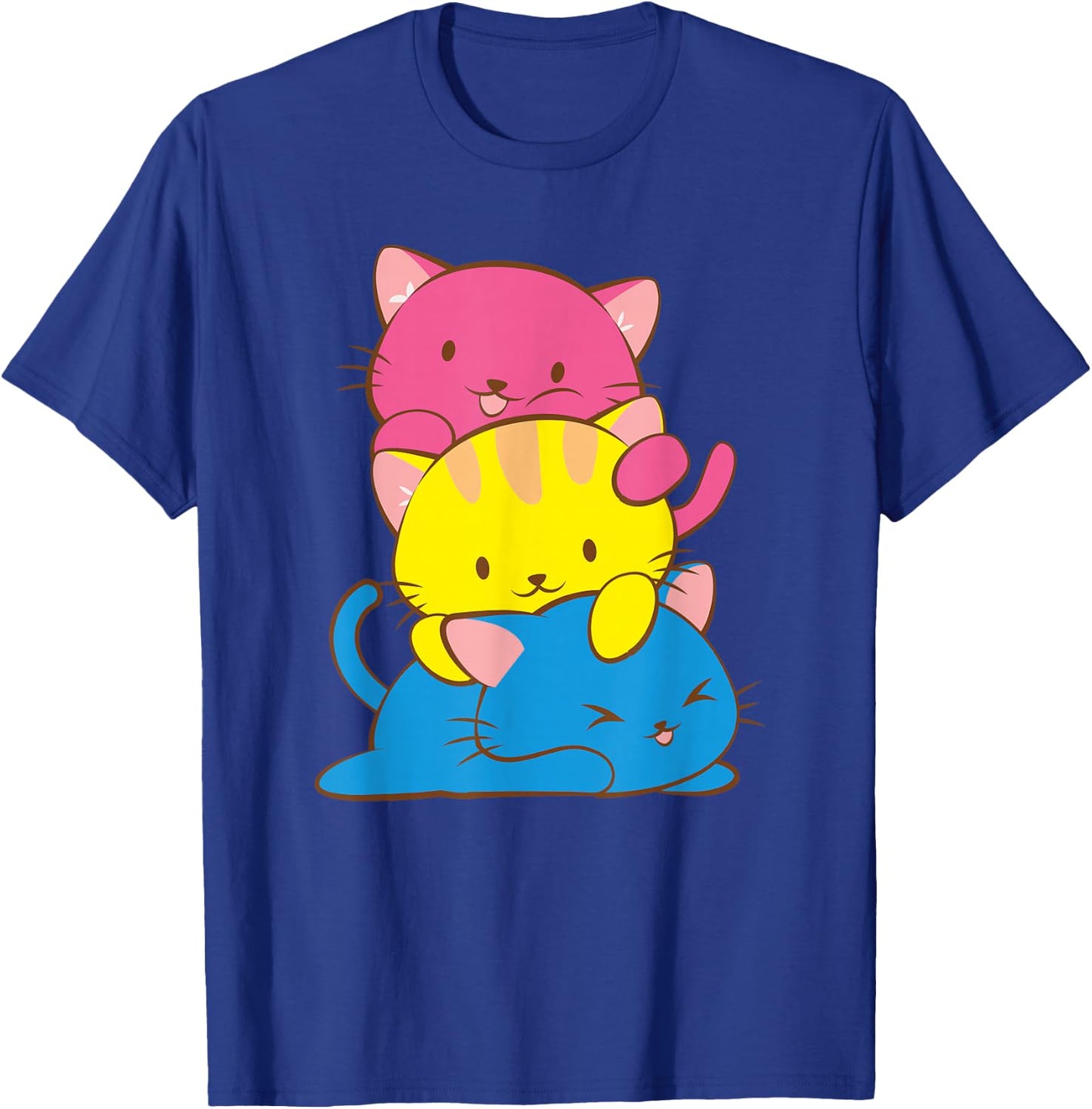 Pansexual Kawaii Cat Anime Art Cute Pan Pride Small T-Shirt - T-Shirt | Royal
