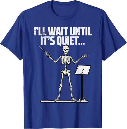 Halloween Music Conductor Wait Until Quiet Costume Men Women T-Shirt - T-Shirt | Royal