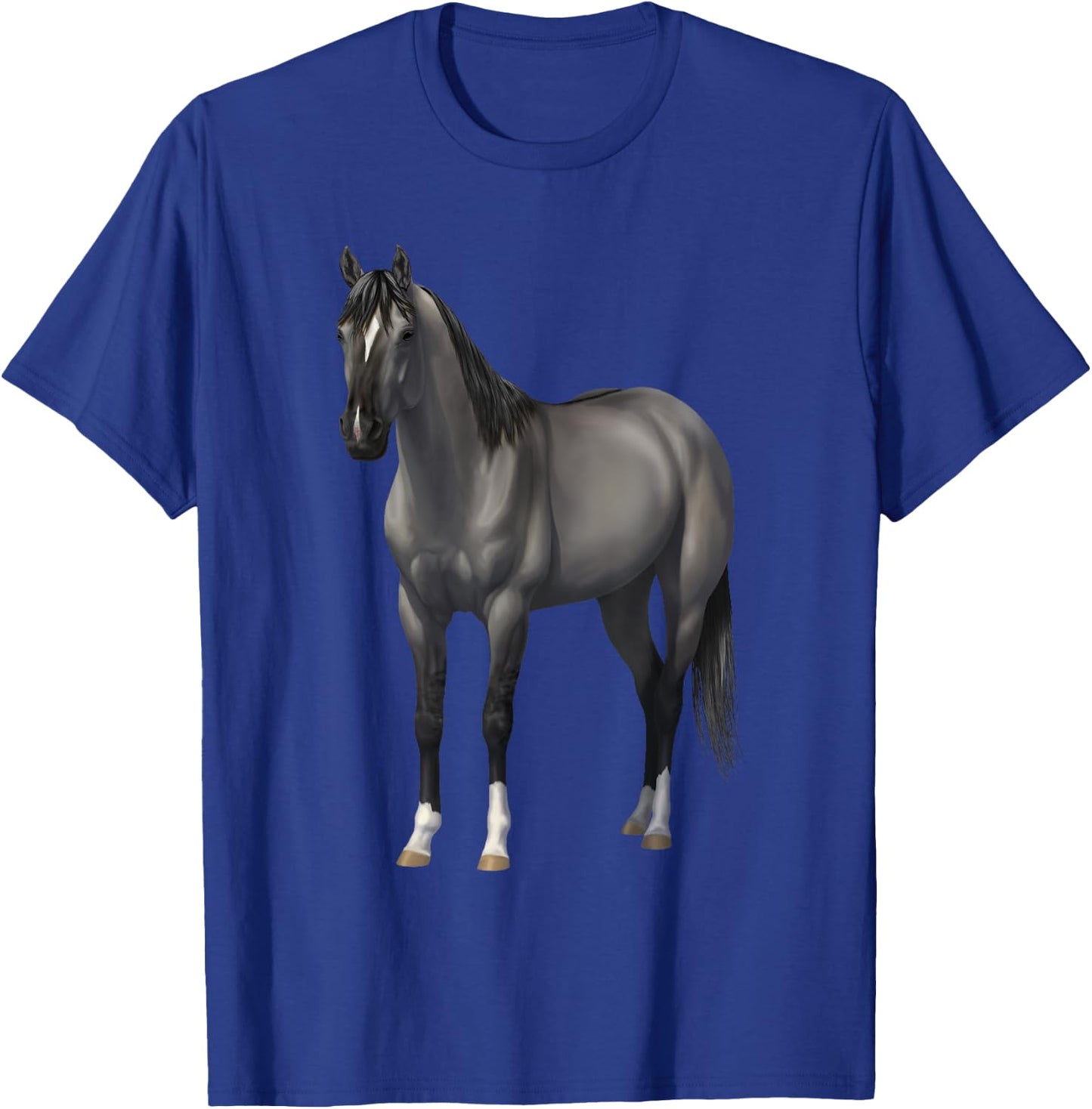 Beautiful Gray Grulla Quarter Horse Stallion T-Shirt - T-Shirt | Royal