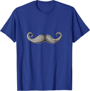 Funny Mustache Beard T-Shirt - T-Shirt | Royal