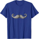 Funny Mustache Beard T-Shirt - T-Shirt | Royal