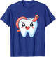 Funny Tooth with Worm in Cavity T-Shirt - T-Shirt | Royal