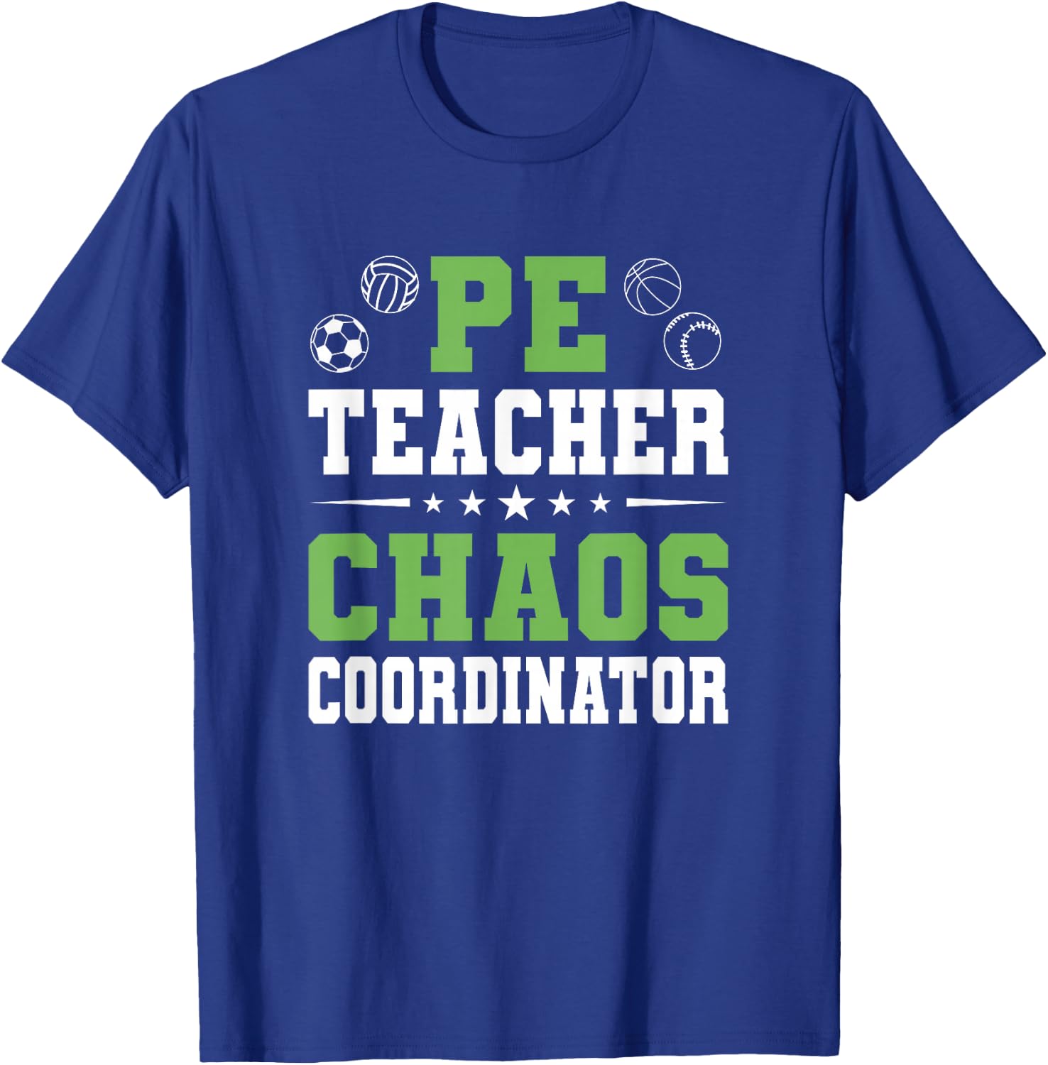 Physical Education PE Teacher School T-Shirt - T-Shirt | Royal