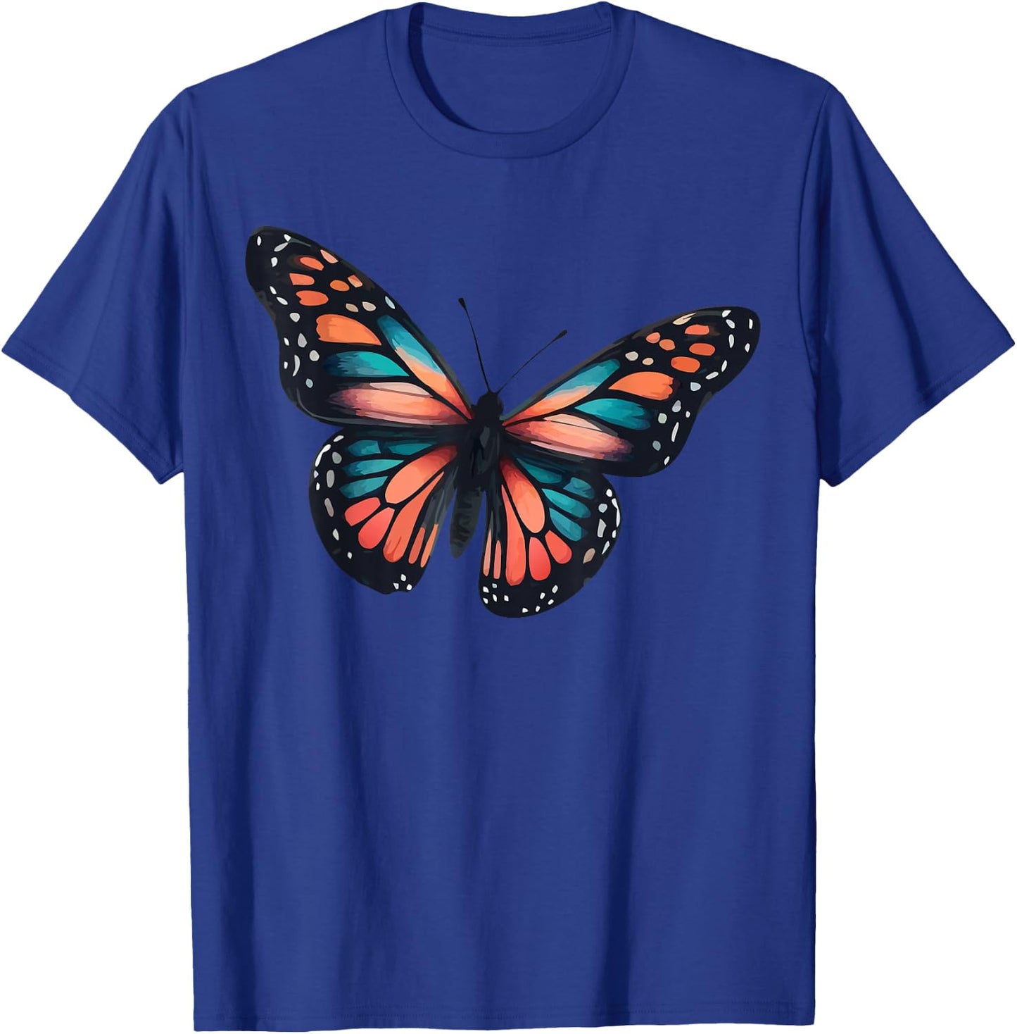 Monarch Butterfly Flower T-Shirt - T-Shirt | Royal