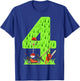 Funny 4th Birthday Lawn Mower for Boys Who Love Grass Mowing T-Shirt - T-Shirt | Royal