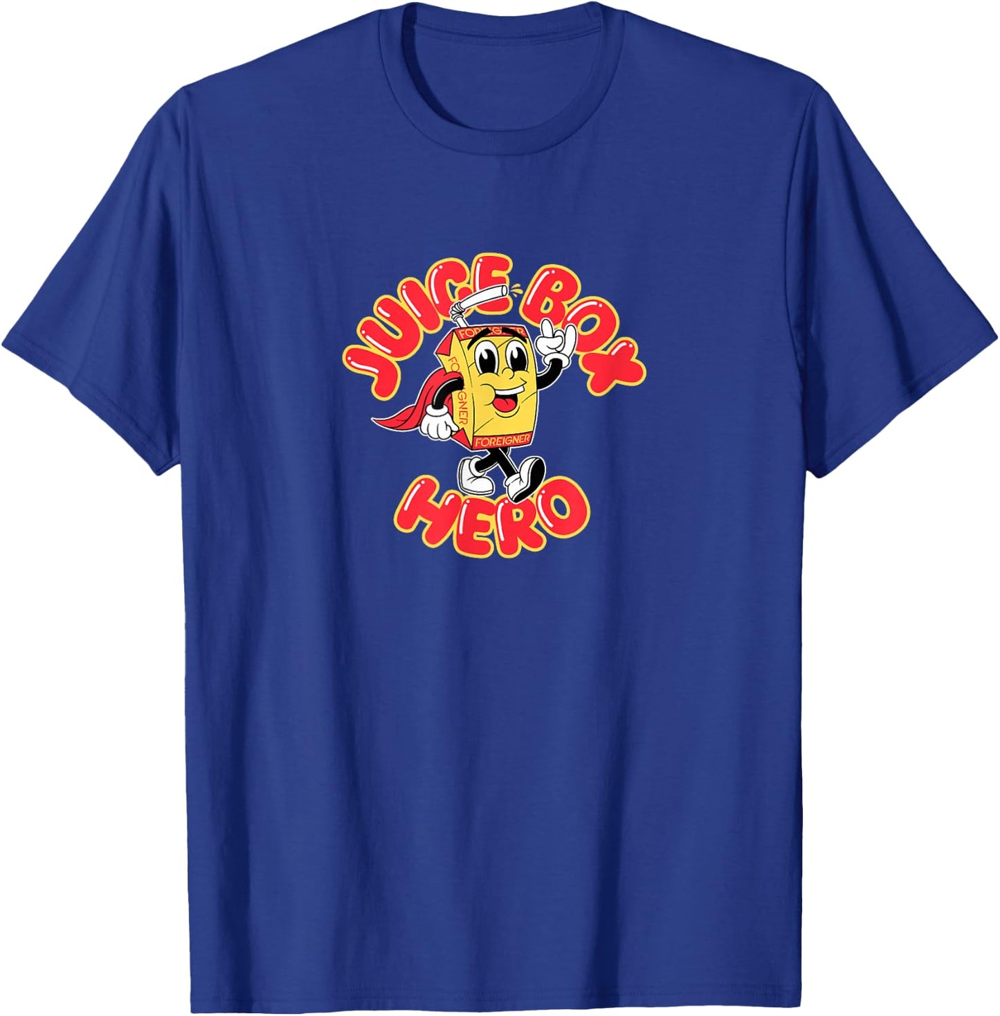 Foreigner Juice Box Hero T-Shirt - T-Shirt | Royal