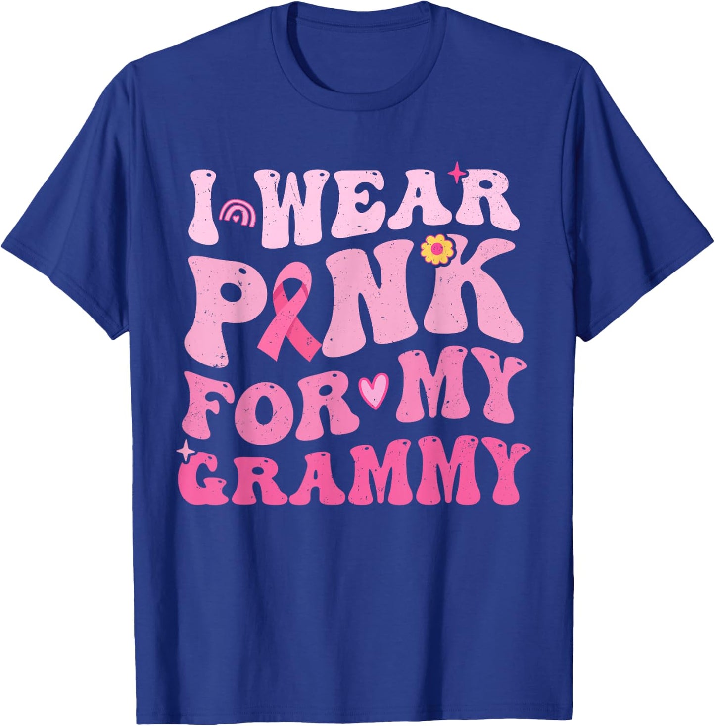 I Wear Pink For My Grammy Breast Cancer Grandma Kids T-Shirt - T-Shirt | Royal