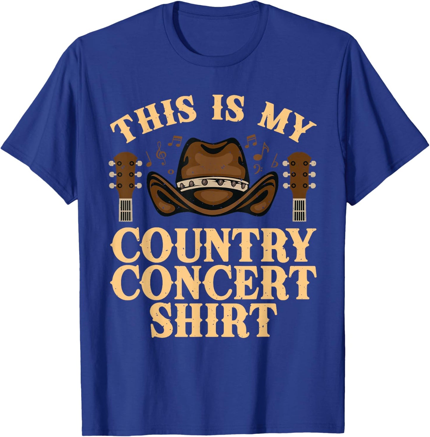 Cool Country Music Art Women Classic Country Concert T-Shirt - T-Shirt | Royal