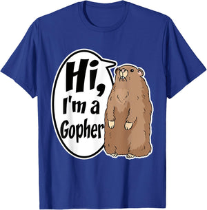 Hi I'm A Gopher Funny Halloween Party T-Shirt - T-Shirt | Royal