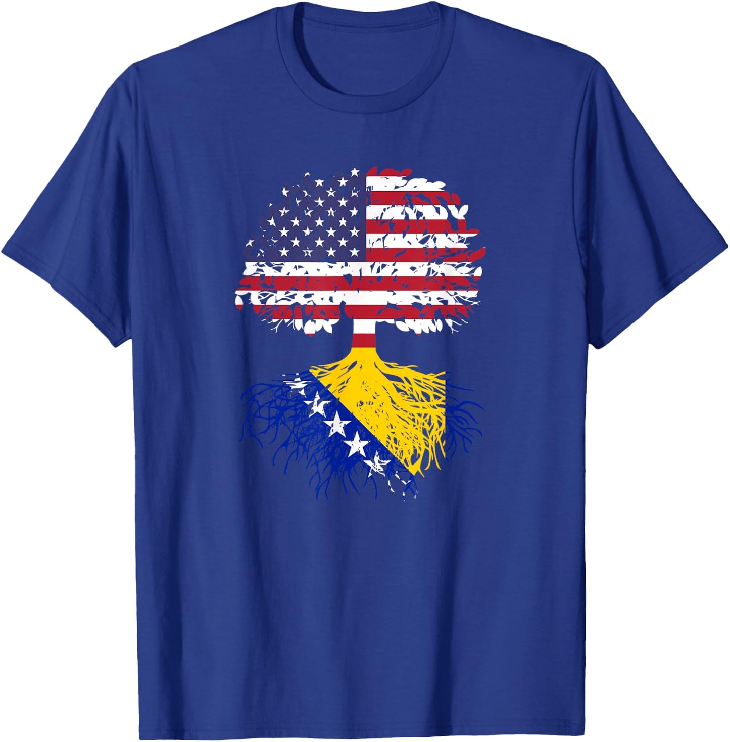 Bosnian Roots Bosnia National Heritage Tree Gift T-Shirt - T-Shirt | Royal