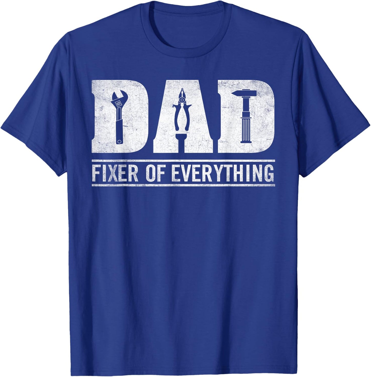 Dad Fixer Of Everything Funny Fathers Day Dad Papa Grandpa T-Shirt - T-Shirt | Royal