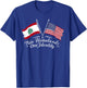 Half Lebanese Half American USA Flag Lebanon America T-Shirt - T-Shirt | Royal
