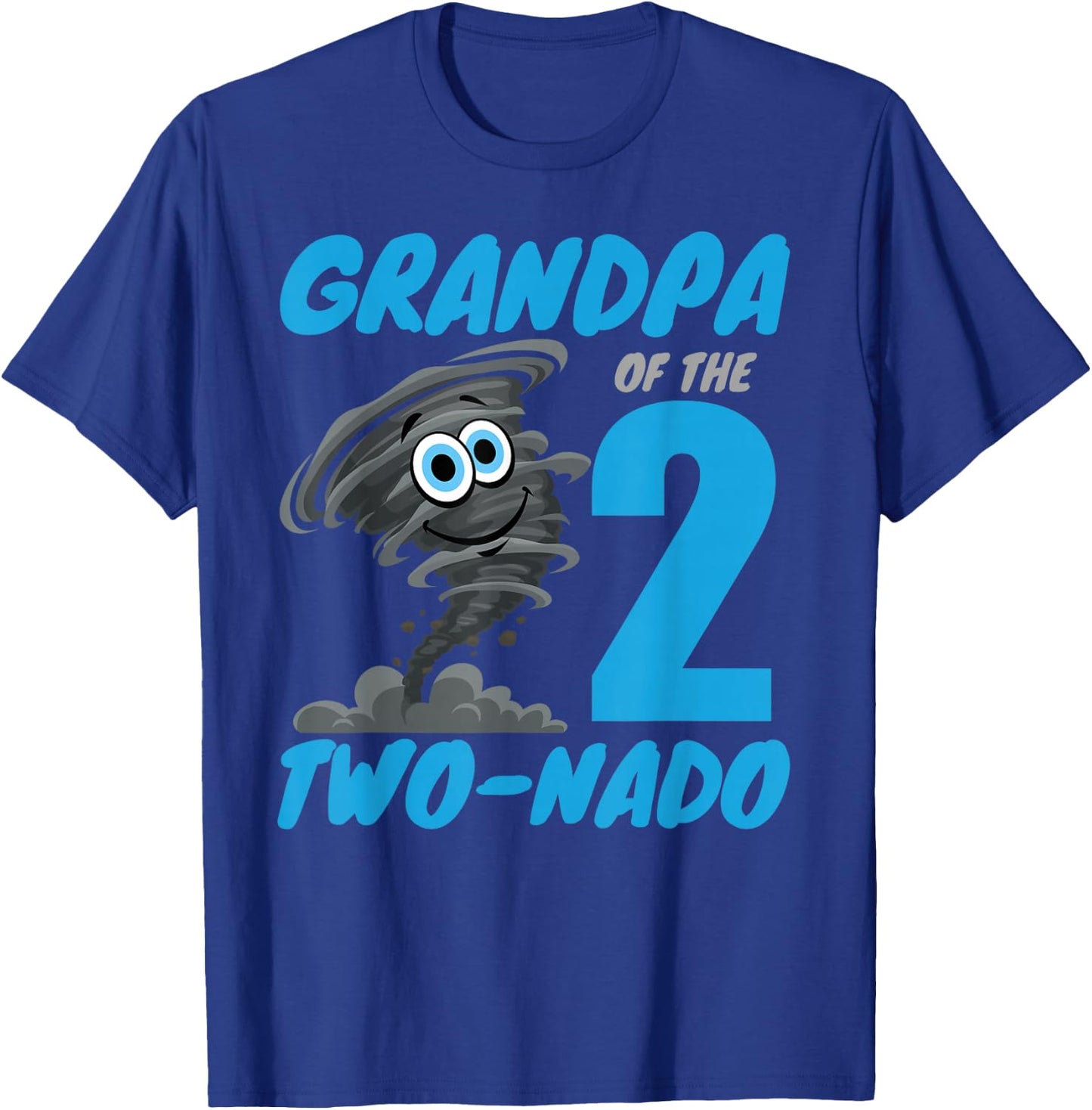Grandpa of The Two-Nado Storm TorNado 2nd Two Birthday Boy T-Shirt - T-Shirt | Royal