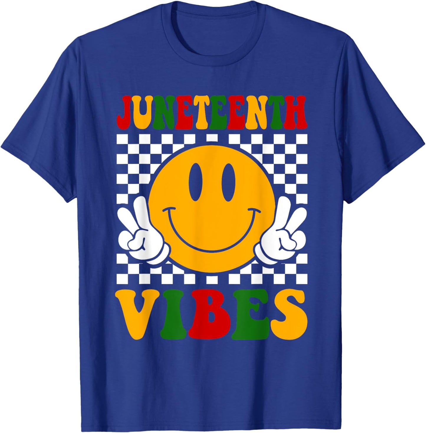 Juneteenth Vibes Boys Girls Kids Black African American T-Shirt - T-Shirt | Royal