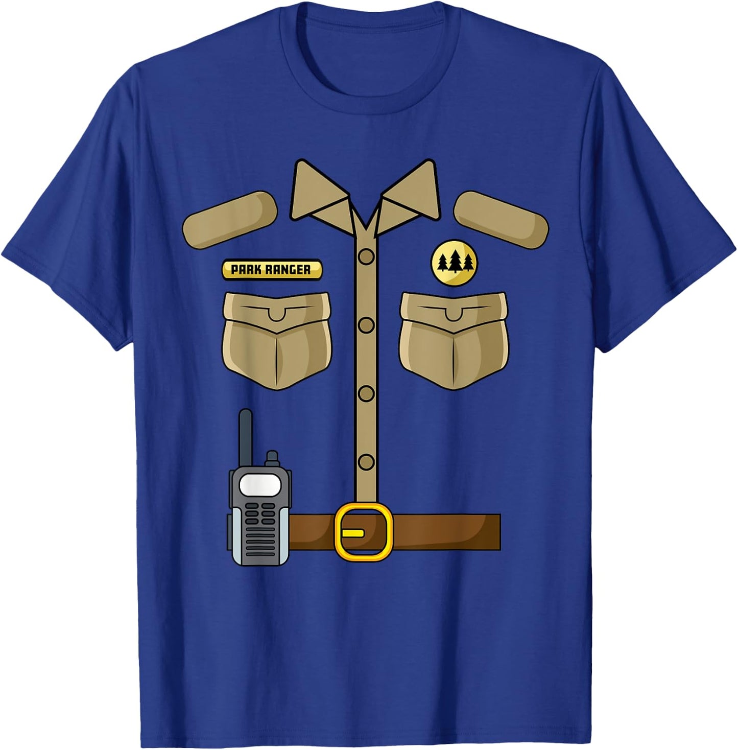 Forest Ranger Park Warden Funny DIY Lazy Halloween Costume T-Shirt - T-Shirt | Royal