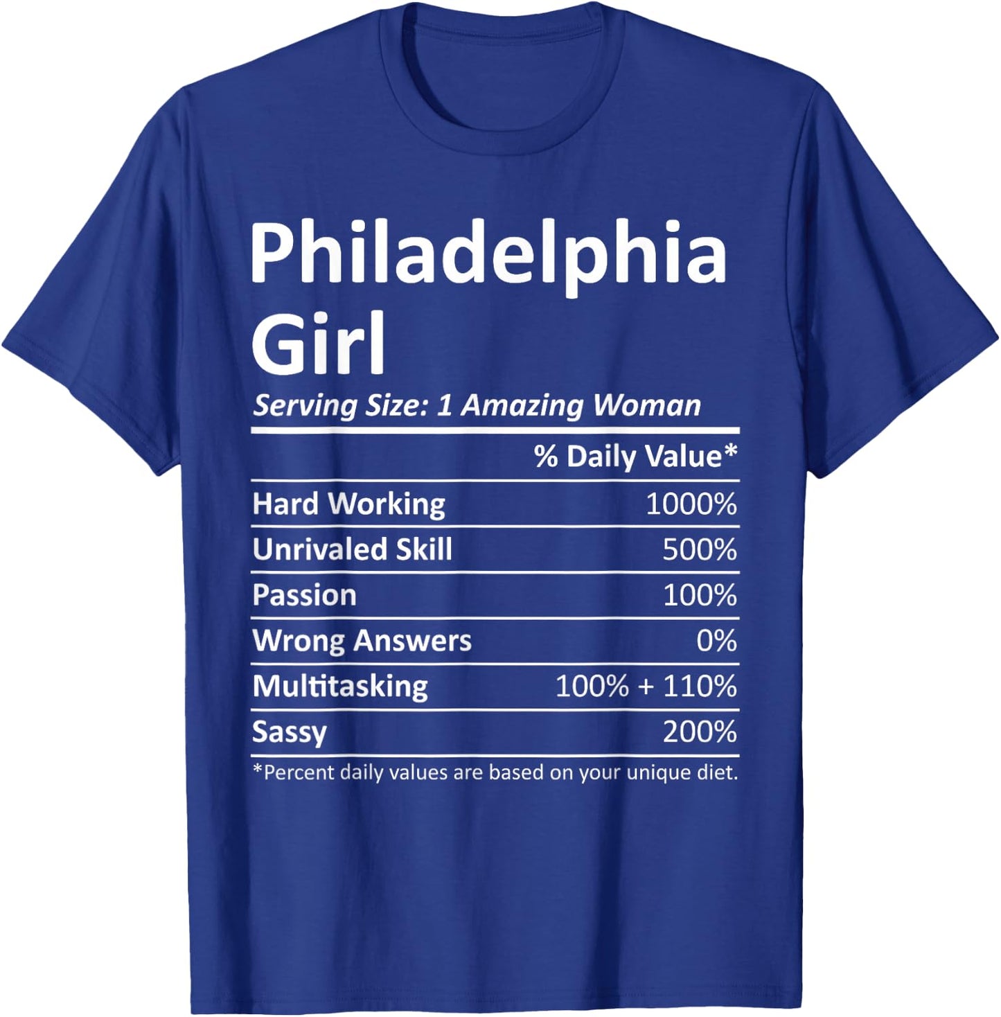 PHILADELPHIA GIRL PA PENNSYLVANIA Funny City Home Roots Gift T-Shirt - T-Shirt | Royal