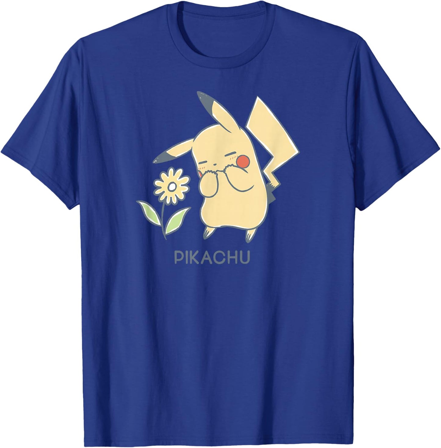 Pokémon - Pikachu with Yellow Flower Electric Type Gen 1 T-Shirt - T-Shirt | Royal