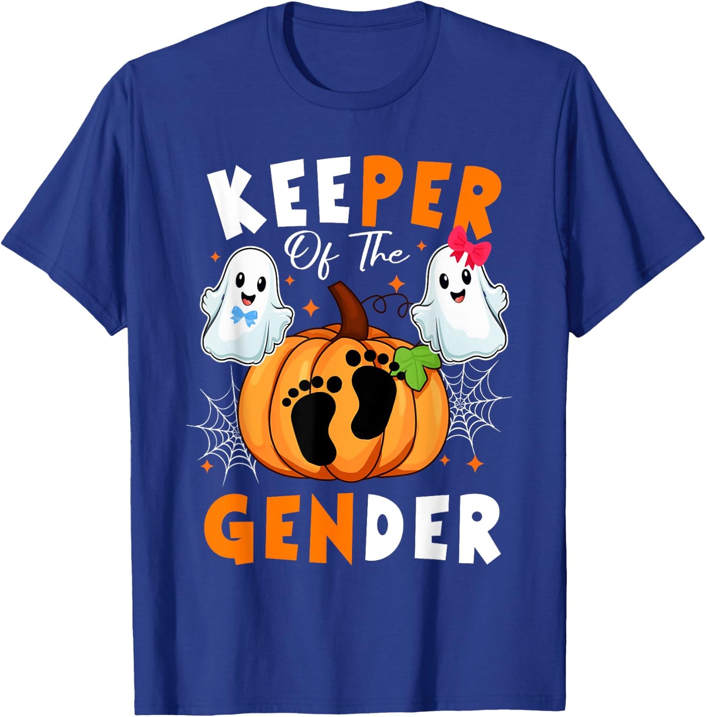 Keeper of the Gender Reveal Baby Halloween Thanksgiving T-Shirt - T-Shirt | Royal