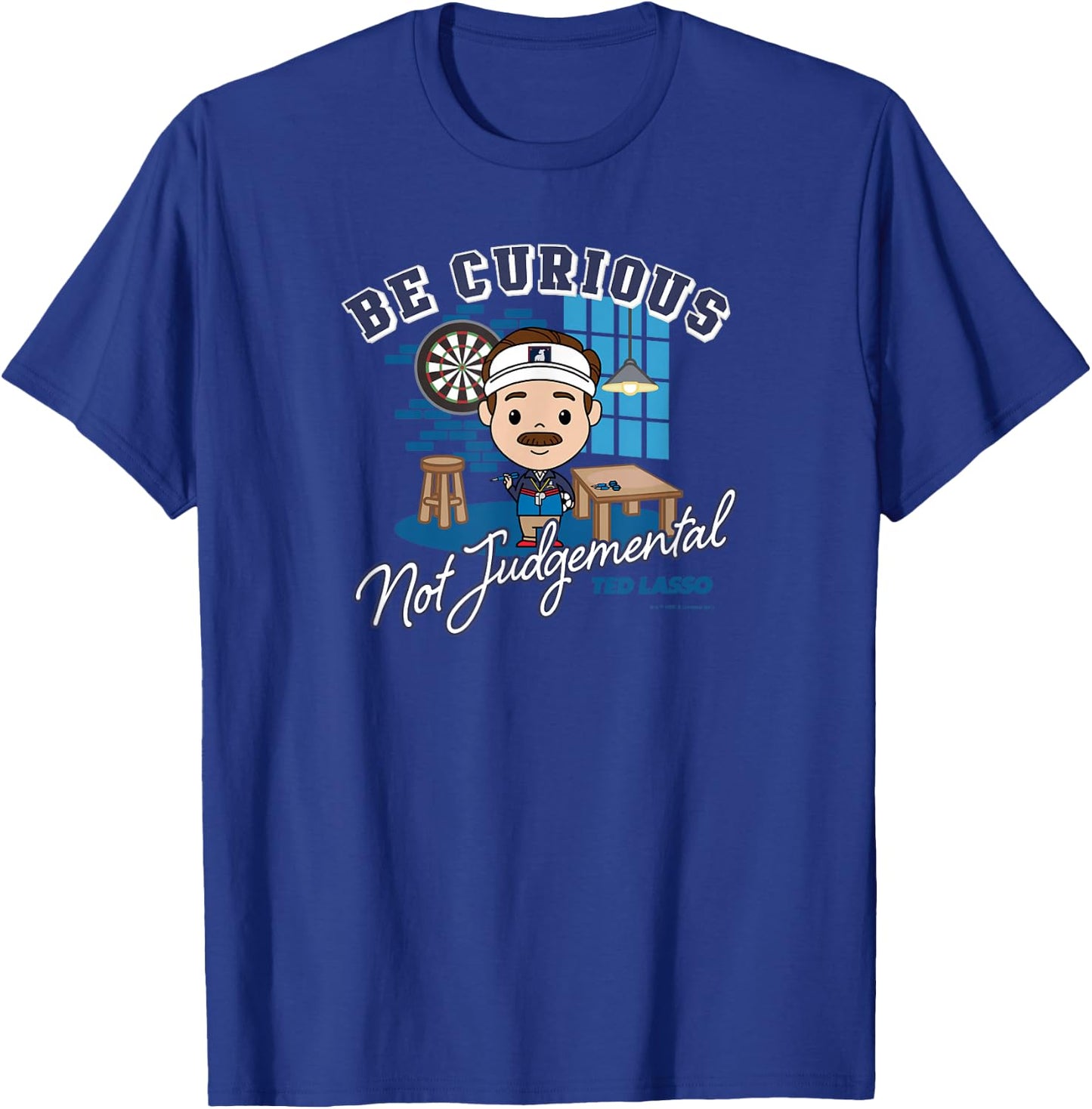 Ted Lasso Be Curious Not Judgmental Quote Chibi Style T-Shirt - T-Shirt | Royal