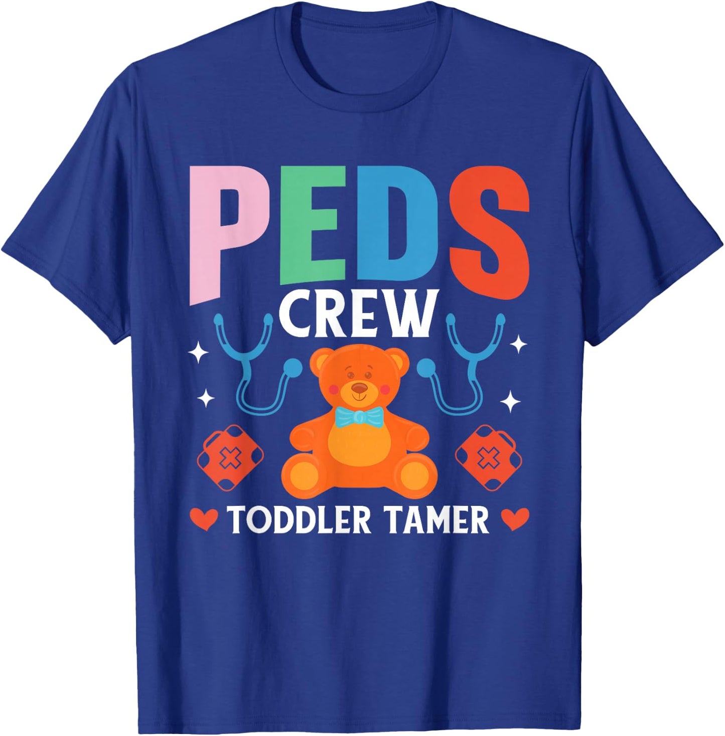 Peds Crew Pediatric Nurse Squad Peds Nurse Pediatric Nursing T-Shirt - T-Shirt | Royal