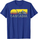 Retro Vintage Sunset Cascadia Mountain Camping and Hiking T-Shirt - T-Shirt | Royal