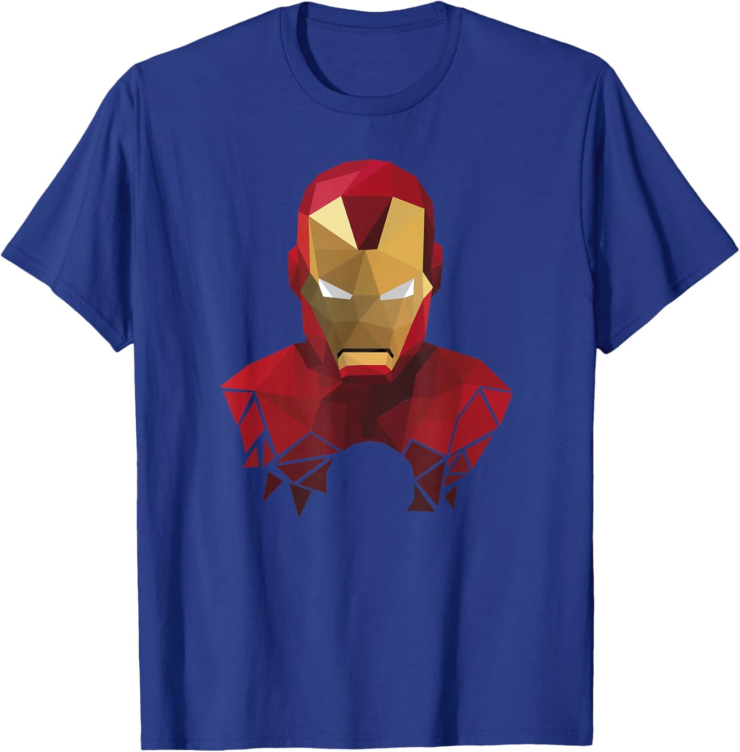 Marvel Comics Iron Man Geometric Prism Shape Art T-Shirt - T-Shirt | Royal