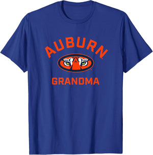 Auburn University Tigers Arched Grandma T-Shirt - T-Shirt | Royal