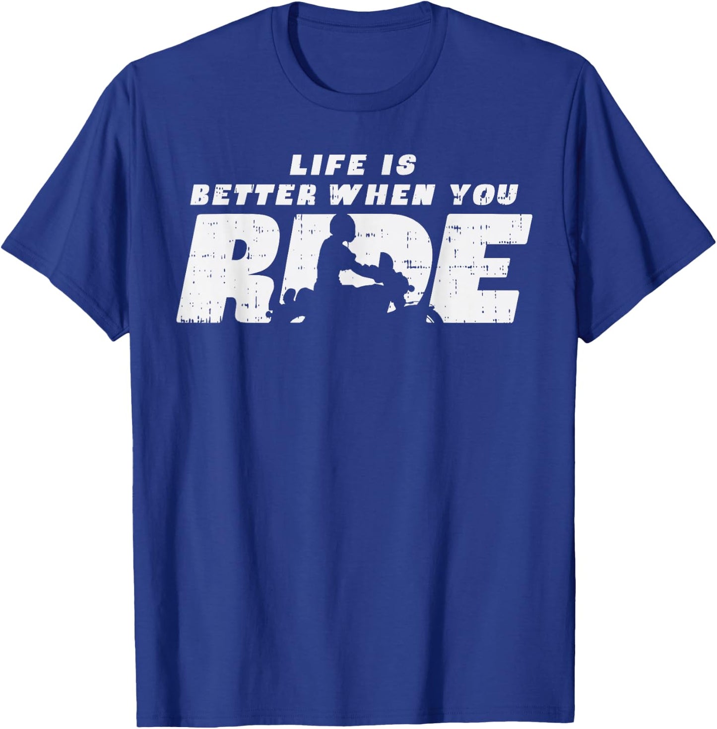 Biker Life Is Better When You Ride Motorcycle Women Men Kids T-Shirt - T-Shirt | Royal