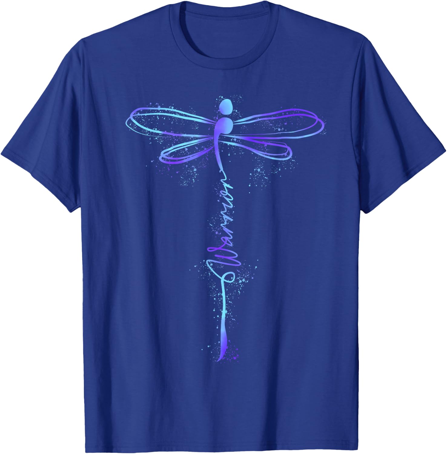 Suicide Prevention Awareness Warrior Teal Purple Dragonfly T-Shirt - T-Shirt | Royal