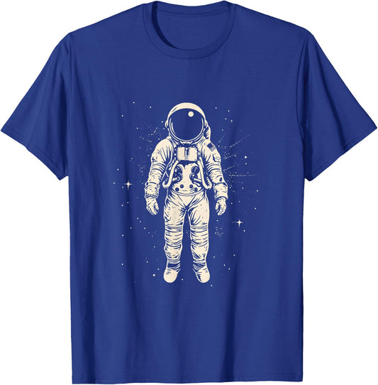 Astral Minimalist Space Explorer Rising T-Shirt - T-Shirt | Royal