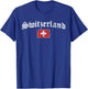 Retro Swiss Flag of Switzerland Souvenir Women Kids T-Shirt - T-Shirt | Royal