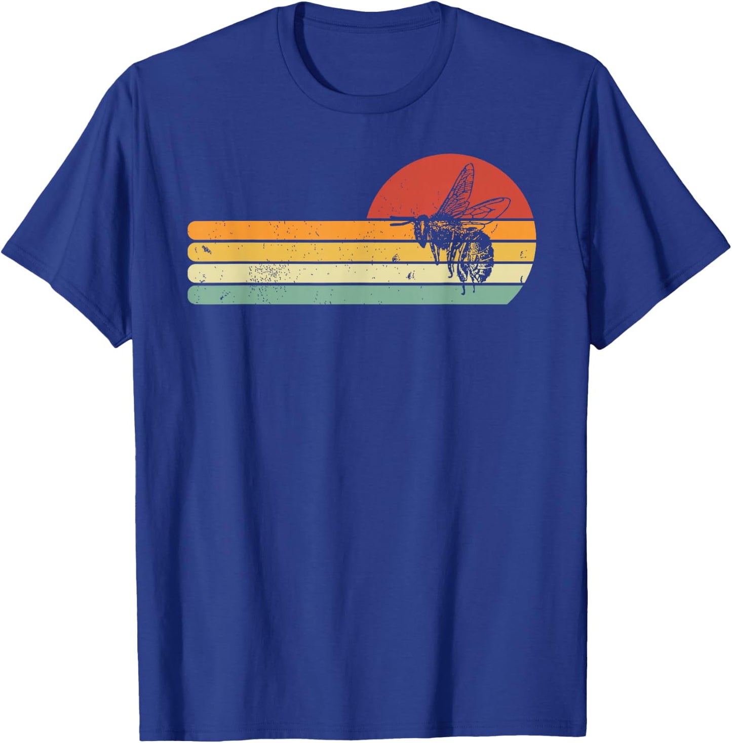 Colorful Beekeeper Honey Bee Farm Retro Beekeeping T-Shirt - T-Shirt | Royal