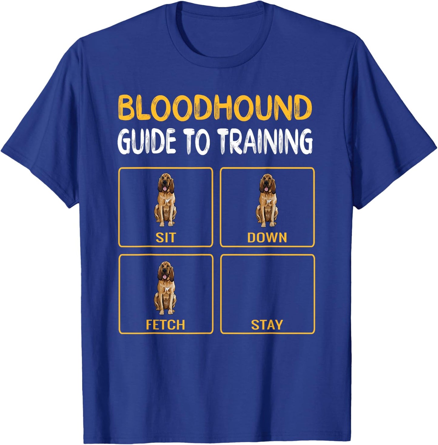 Funny Bloodhound Guide to Training Dog Obedience Trainer T-Shirt - T-Shirt | Royal