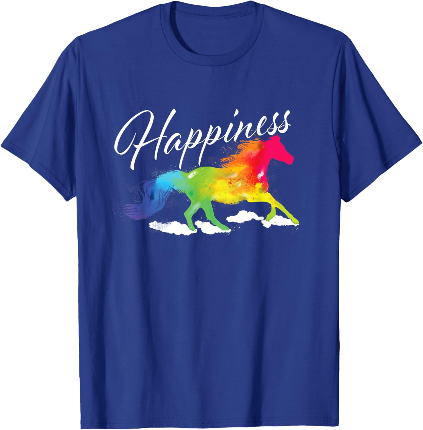 Happiness - Horse Lover Equestrian Horseback Rider T-Shirt - T-Shirt | Royal