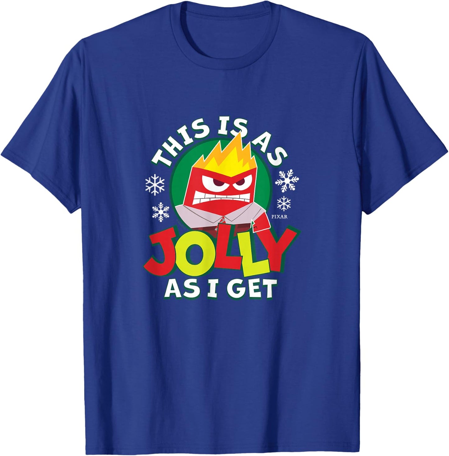 Inside Out 2 - Anger Christmas This is As Jolly As I Get T-Shirt - T-Shirt | Royal