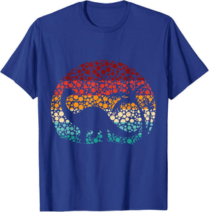 Polka Dot Brontosaurus, Retro Vintage Dinosaur Boys T-Shirt - T-Shirt | Royal