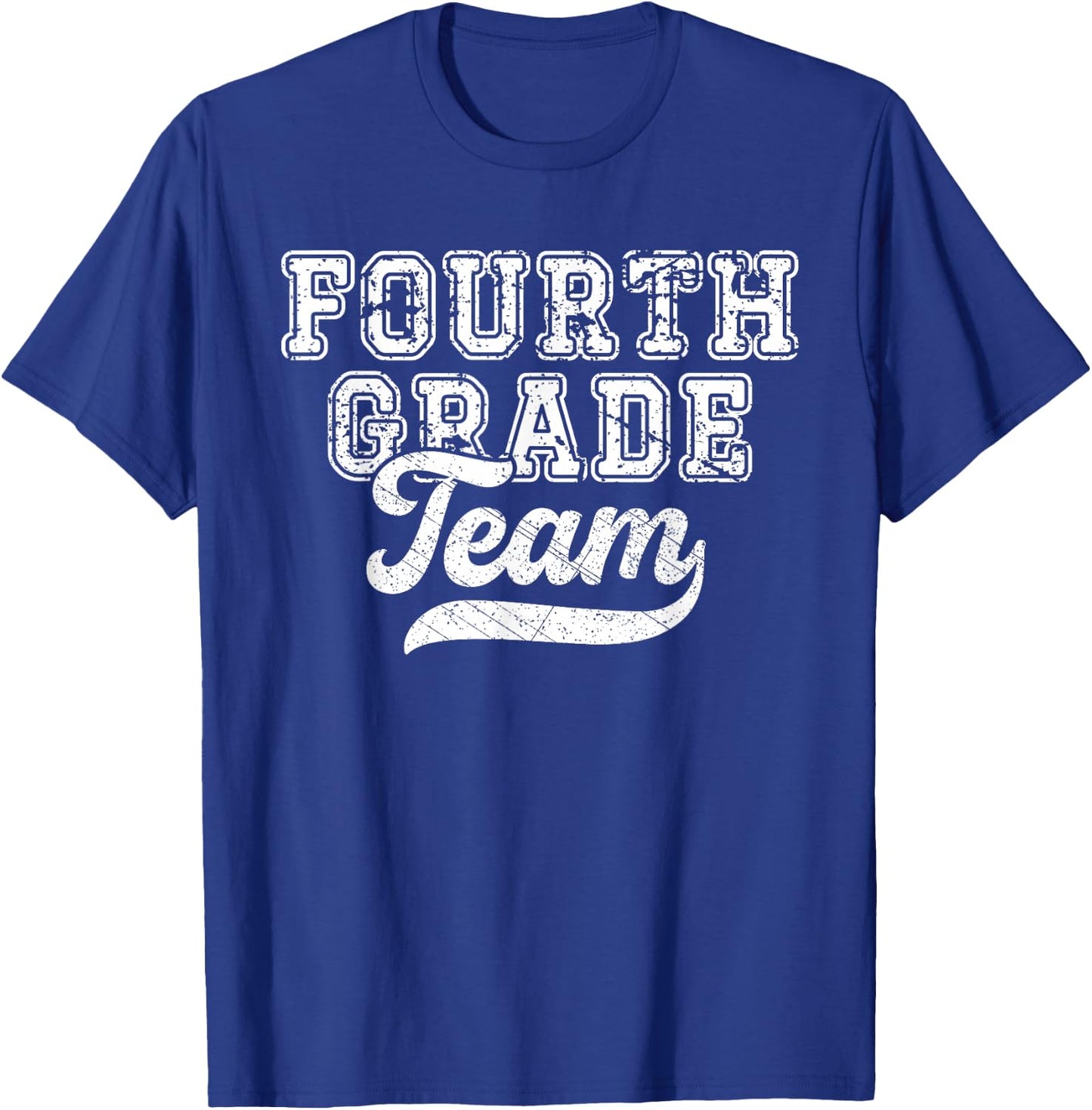 Teacher Fourth Grade Retro Back To School Team 4th Grade T-Shirt - T-Shirt | Royal