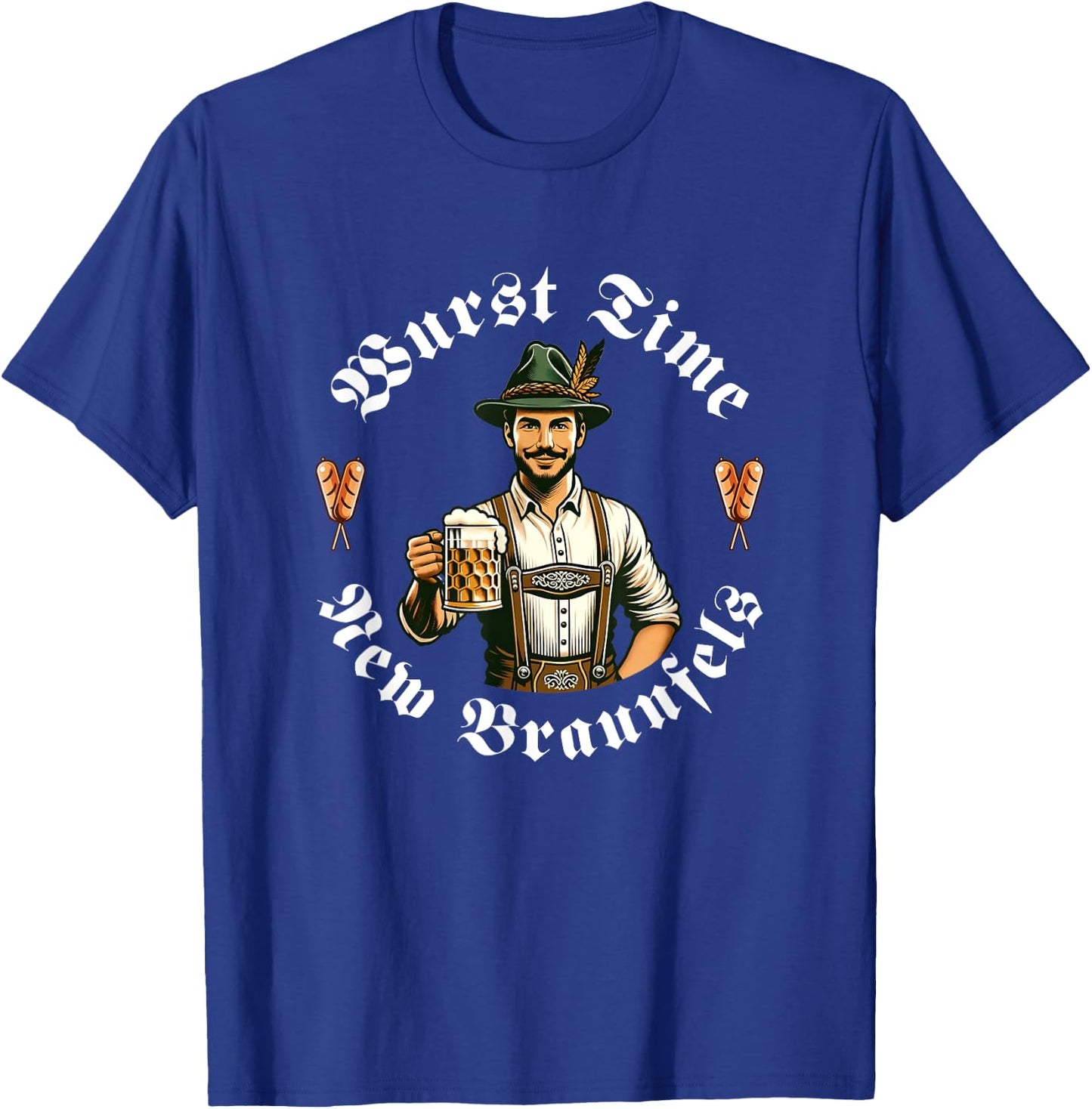 Wurst Time New Braunfels German Wurst Festival Funny T-Shirt - T-Shirt | Royal