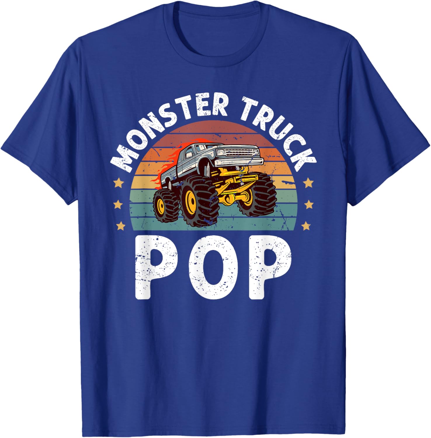 Monster Truck Pop Retro Monster Truck Pop Grandpa T-Shirt - T-Shirt | Royal