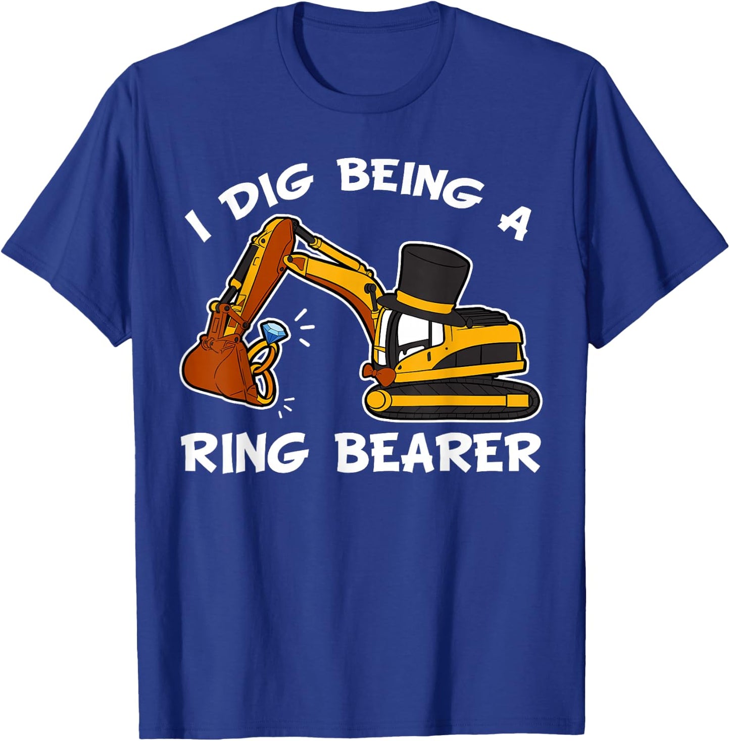 Ring Bearer Wedding Reception Groom Toddler Tractor Gift T-Shirt - T-Shirt | Royal